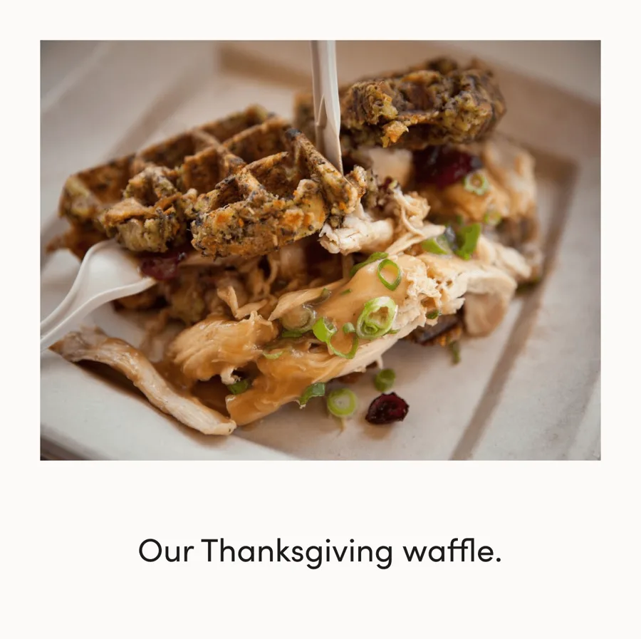 The Fran's Thanksgiving waffle